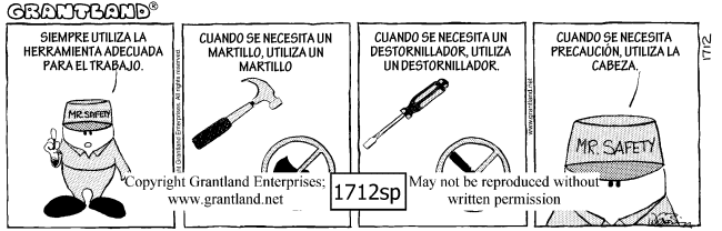 Spanish safety cartoons 1712sp