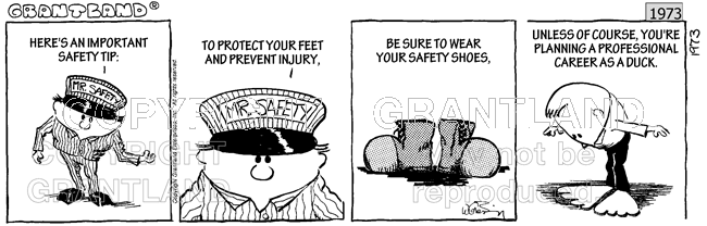 safety equipment cartoons 1973