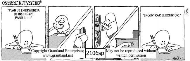 Spanish safety cartoons 2106sp