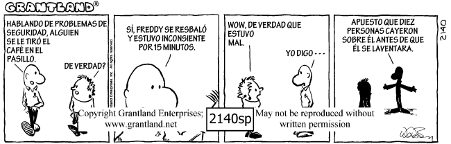 Spanish safety cartoons 2140sp