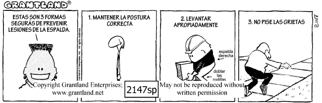 Spanish safety cartoons 2147sp