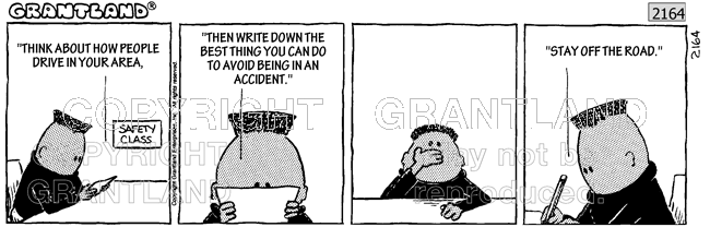 safe driving cartoon 2164
