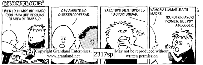 Spanish safety cartoons 2317sp