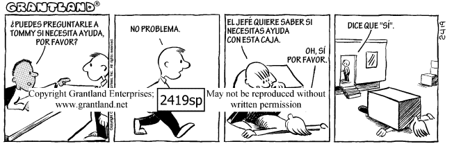Spanish safety cartoons 2419sp
