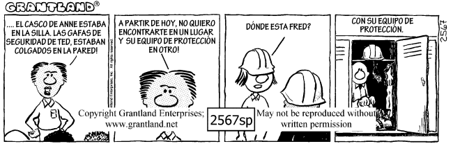Spanish safety cartoons 2567sp