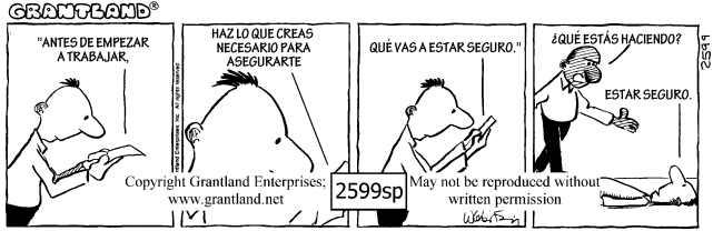 Spanish safety cartoons 2599sp