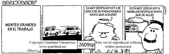 Spanish safety cartoons 2609sp