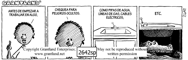 Spanish safety cartoons 2642sp