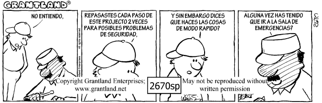 Spanish safety cartoons 2670sp