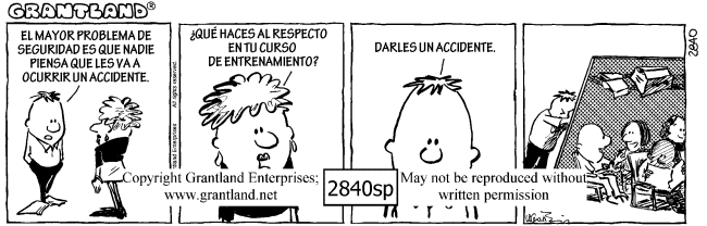 Spanish safety cartoons 2840sp