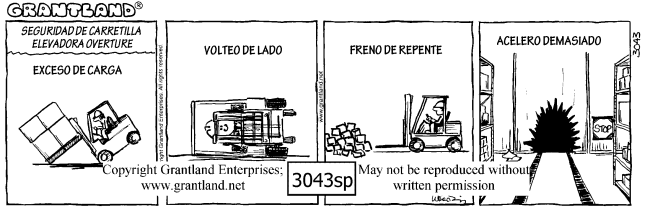Spanish safety cartoons 3043sp
