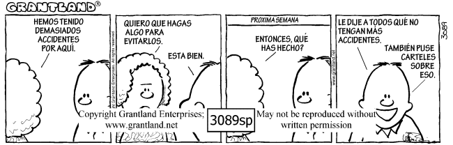 Spanish safety cartoons 3089sp