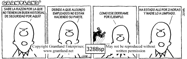Spanish safety cartoons 3288sp