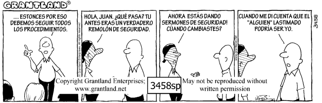 Spanish safety cartoons 3458sp