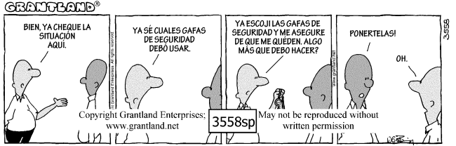 Spanish safety cartoons 3558sp