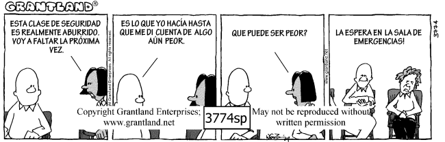 Spanish safety cartoons 3774sp