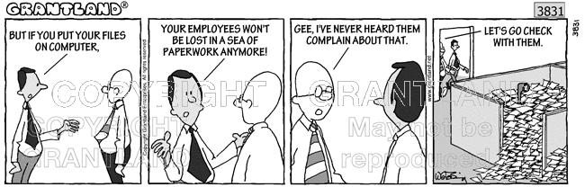 going paperless cartoons 3831
