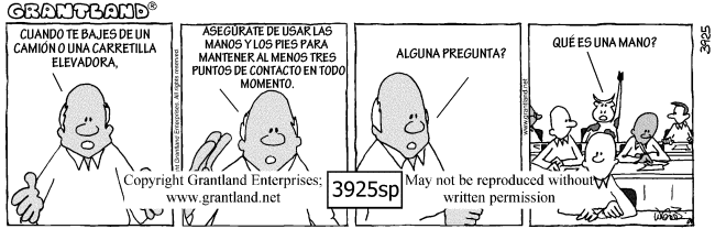 Spanish safety cartoons 3925sp