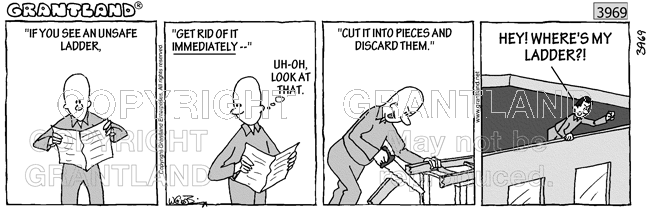 ladder safety cartoons 3969